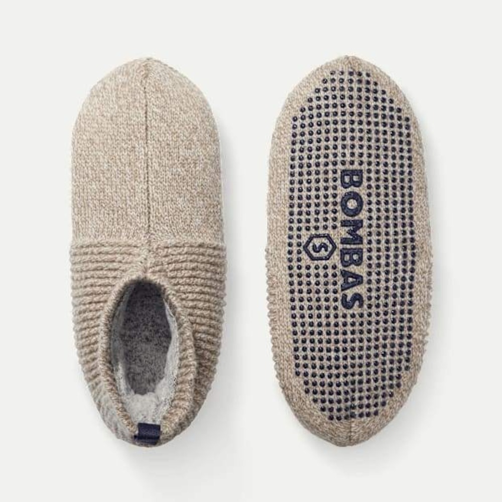 Bombas The‎ Gripper Slipper Taupe Marley Size Small New With Tags